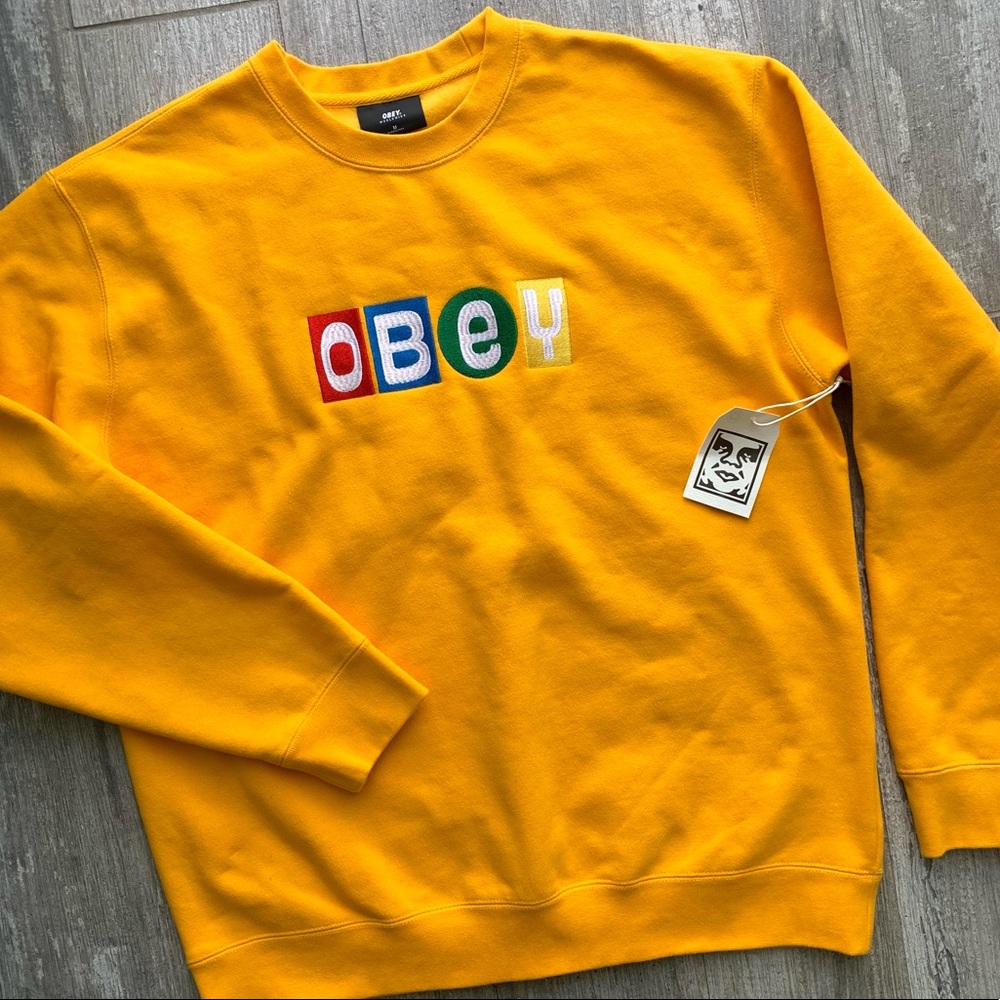 ๐ฅ๐ฅOBEY - BIG SHOTS CREWNECK SWEATSHIRT๐ฅ๐ฅ - Picture 1 of 4